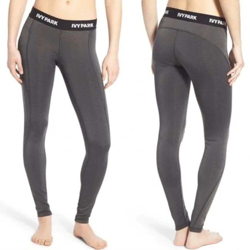 Ivy Park Leggings Grey Medium Name on Waistband Shimmery